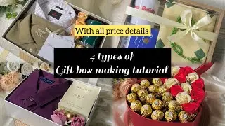 4 different model Hamper making | gift box making | with price details | gift box | mubi irshu art