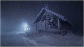 Arctic Snowstorm & Frosty Wind Sound for Sleeping at Abandoned Hut┇Sleep Hygiene with Brown Noise