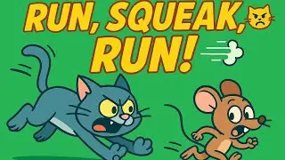 🐱🐭 Cat and Mouse Chase Song | Fun Cartoon Music for Kids