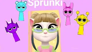 MY TALKING ANGELA 2 Sprunki MAKEOVER| Sky,Durple,Simon,Pinki| 🌞🌈🤖 ♡Rouzi Angela♡