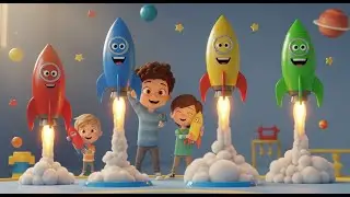 Four Little Toy Rockets Blast Blast Blast | Nursery Rhymes for Kids & Baby Songs