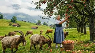 Peaceful life in the countryside of St&auml;ubifall, Swiss | Waking up to Earth's best waterfall