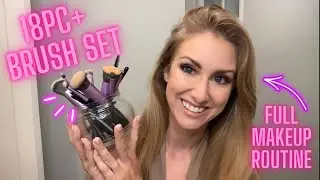 My full makeup routine with the BS-MALL 18 Pcs Brush Set + 4 Pcs Makeup Sponge Set