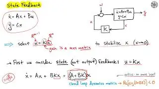 Class 18 Closed Loop Response: State Space State Feedback