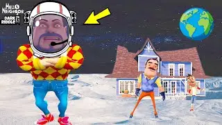 UZAYDA KAYBOLDUK 😱 Dark Riddle VS Hello Neighbor Ay Macerası