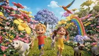 Kids playing with pets!!   #cartoon #kidsvideo #shortsforkids #funny #colourful