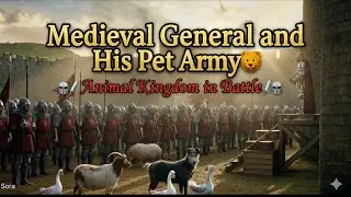 Medieval General and His Pet Army 🦁🐯 | Animal Kingdom in Battle #onore #comedy 