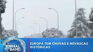 Europa tem chuvas e nevascas históricas | Jornal da Band
