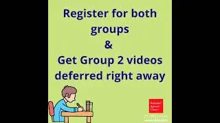 Register for both groups and get one group deferred right away.