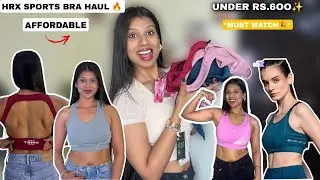 HRX SPORTS BRA HAUL UNDER RS.500 || Try on haul | #viralvideo #musttry #sportsbra #haul #mustwatch