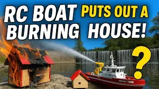 RC Fire Boat VS Burning house 🔥