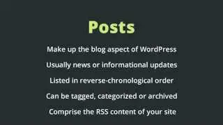posts vs pages