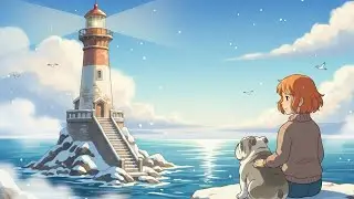 A Quiet Life at the Lighthouse 🌊 | Cozy Ghibli-Style Night by the Cold Sea