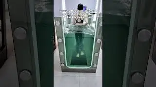 The underwater treadmill helps you create your own private space for exercising.