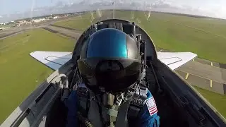 Behind the Scenes aboard a T 38 Jet flying over Artemis I Launch Pad