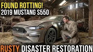 Found Rotting in a Barn: 2019 Ford Mustang Full Restoration - Rust to Brand New [ASMR]