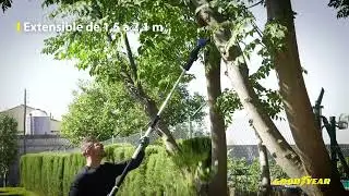 P&eacute;rtiga Goodyear para tijeras de poda y sierra de mano.