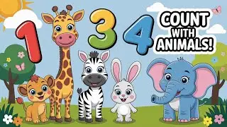 Counting Animals for Kids | Fun Animal Rhyme to Learn 1 to 5 | Educational Cartoon Song
