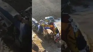 He sunk his dirt bike 🤣 #shortsclip #dirtbike #subscribe #youtubeshorts