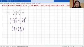 Propiedad distributiva respecto a la multiplicación numeros racionales