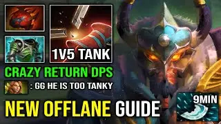 NEW 1v5 OFFLANE CENTAUR GUIDE 9Min Blink Dagger Brutal Return DMG with Max Strength Dota 2