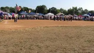 CT Valley Field Music on stand - Westbrook Muster 2022
