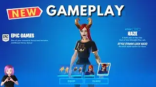 *NEW STYLES* HAZE SKIN (GOLD) GAMEPLAY - TOUGH LUCK HAZE, AURIC HAZE - FORTNITE