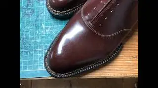 Shoes making with Norwegian construction . Ironing, Shoe insert,Half rubber soles.