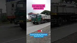 Truk Panjang Muatan Besi 50.Ton Joss??? #trailermuatan #youtubeshorts