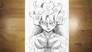 How to draw Luffy Gear 5 | Anime Drawing | One Piece