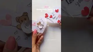 DIY Valentine card😍❤️😱 #art #craft #shorts #viral