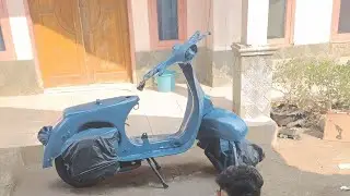 Repaint vespa sprint 1978  tanpa bongkar ban dan mesin 
