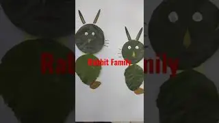 RABBIT from LEAVES| leaf art #short