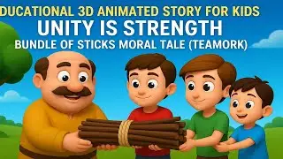 Educational 3D Animated Story for Kids | Unity is Strength &ndash; Bundle of Sticks Moral Tale (Teamwork)!