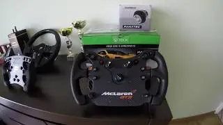 Fanatec CSL McLaren GT3 wheel review, settings, test drive FullHD (English Subtitles)