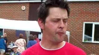 Marc chomping cake at the Wallop school fete.