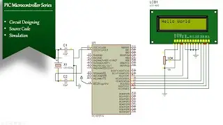 Alphanumeric LCD Interfacing with PIC16F877A | Simulation