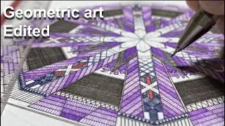 Geometric art - Purple octagon (Edited)