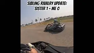 Got smoked by my sister in a go‑kart race&hellip; send driving lessons🤣🤣🏎️🏁