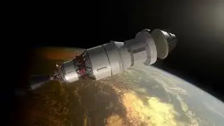 Spaceship w/Orbit & Splashdown (CGI Animation)