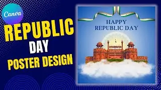26 January Indian Republic day 2025 poster design in Canva tutorial by DLC Ventures India