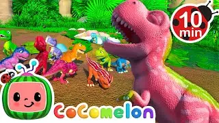 Ten Little Dinos 🦖 30 MIN COUNTING SONG LOOP |  Karaoke Nursery Rhymes & Kids Songs - CoComelon