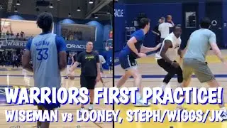 Warriors 1st practice! Wiggins/Kuminga dunk, Steph Curry, Wiseman/Looney, Kerr: Draymond moving well