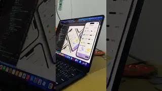 Macbook air M4 + Flutter + sunset vibes coding time #shorts #flutter #macbook #programming #chatgpt