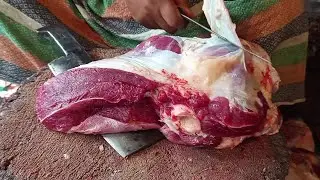Fastest Beef Cutting Skills by Traditional Butcher, Best Beef Cutting Knife Skills, Cow Meat Cutting