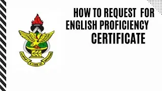 No Need for IELT/TOEFL// REQUEST FOR ENGLISH PROFICIENCY CERTIFICATE//