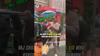 The kid asked Michael Jordan for an autograph, but MJ walked away without a response 😢 #nba