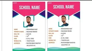 School ID card design in Corel draw || School ID card design kaisa Kara ||