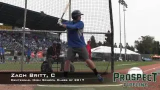 Zach Britt Prospect Video, C, Centennial High School Class of 2017