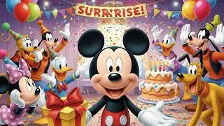 Mickey Mouse Surprise Party with Friends &ndash; Fun Birthday Celebration!